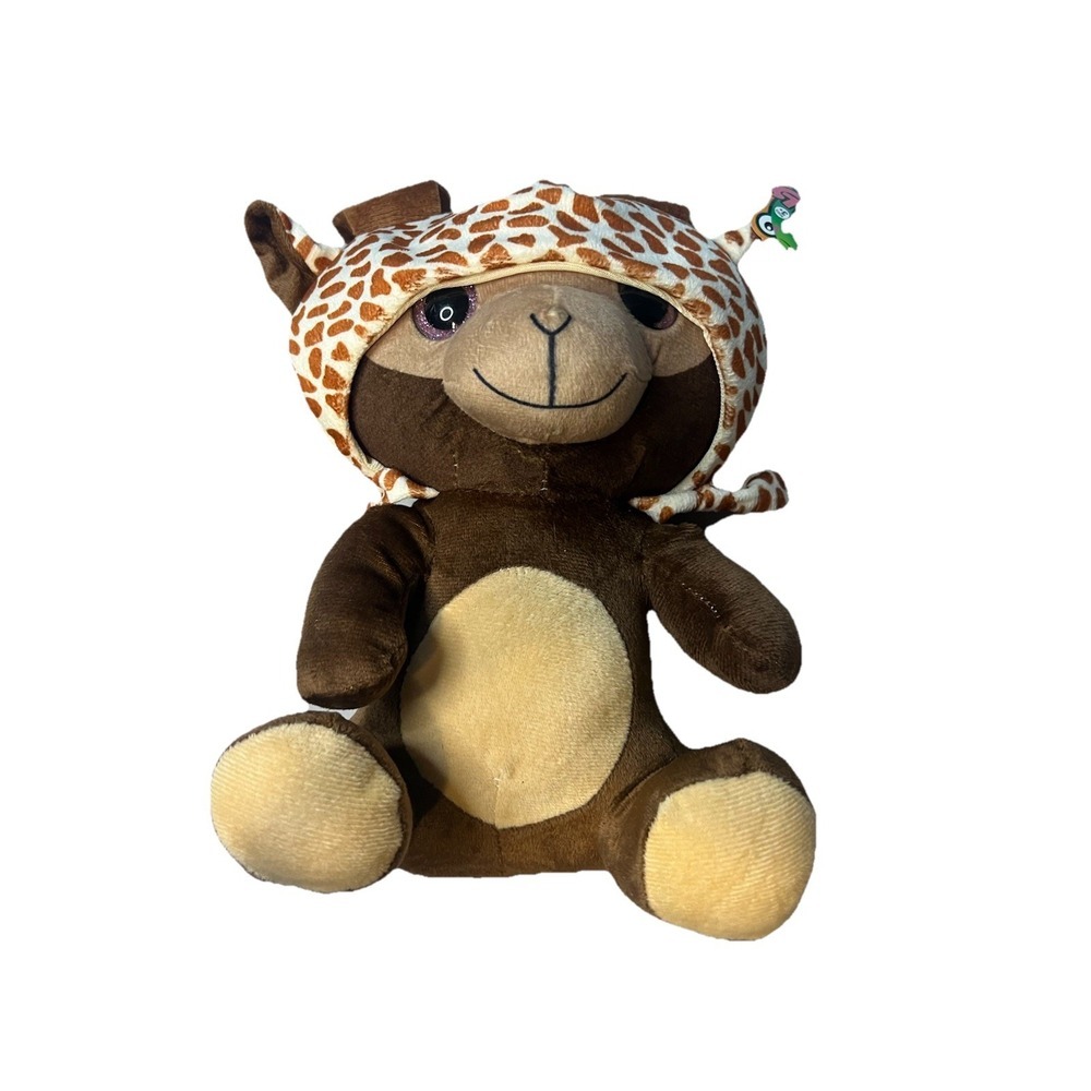 NWT Capimals Monkey Wearing Giraffe Hat 11.5" Plush Toy Stuffed Animal